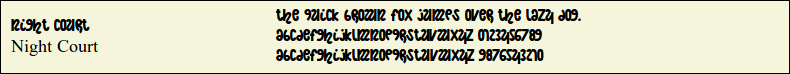 Picture Preview of The Font Night Court 