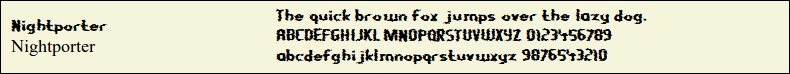 Picture Preview of The Font Nightporter 