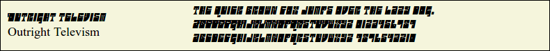 Picture Preview of The Font Outright Televism 