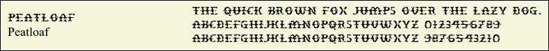 Picture Preview of The Font Peatloaf 