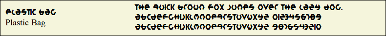 Picture Preview of The Font Plastic Bag 