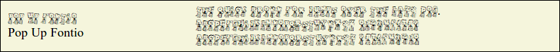 Picture Preview of The Font Pop Up Fontio 