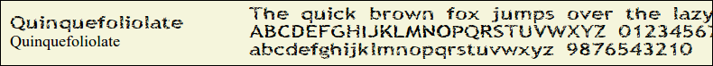 Picture Preview of The Font Quinquefoliolate 