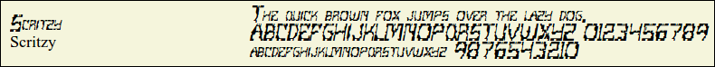 Picture Preview of The Font Scritzy 