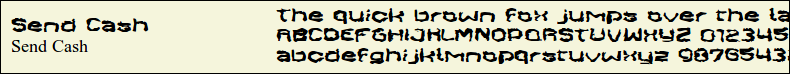 Picture Preview of The Font Send Cash 