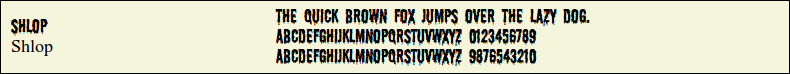 Picture Preview of The Font Shlop 