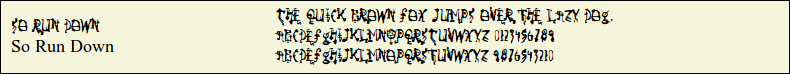 Picture Preview of The Font So Run Down 