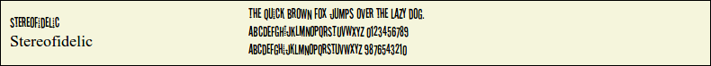 Picture Preview of The Font Stereofidelic 