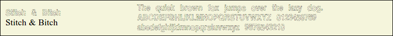Picture Preview of The Font Stitch & Bitch 
