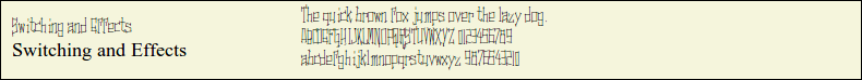 Picture Preview of The Font Switching and Effects 