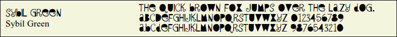 Picture Preview of The Font Sybil Green 