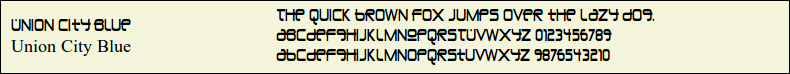 Picture Preview of The Font Union City Blue 