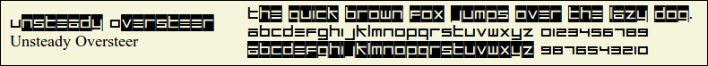 Picture Preview of The Font Unsteady Oversteer 