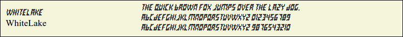 Picture Preview of The Font WhiteLake 