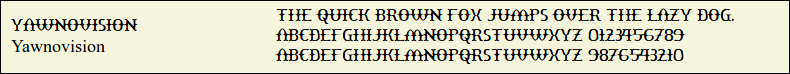 Picture Preview of The Font Yawnovision 