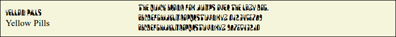 Picture Preview of The Font Yellow Pills 