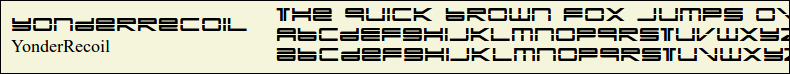 Picture Preview of The Font YonderRecoil 