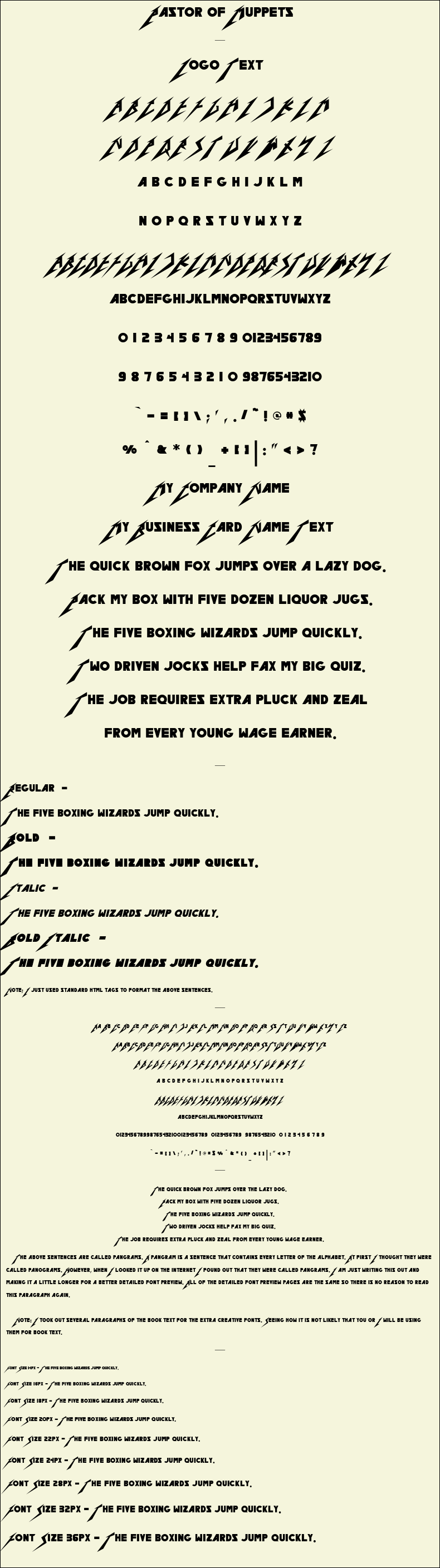 Detailed Picture Preview of The Font - Pastor of Muppets